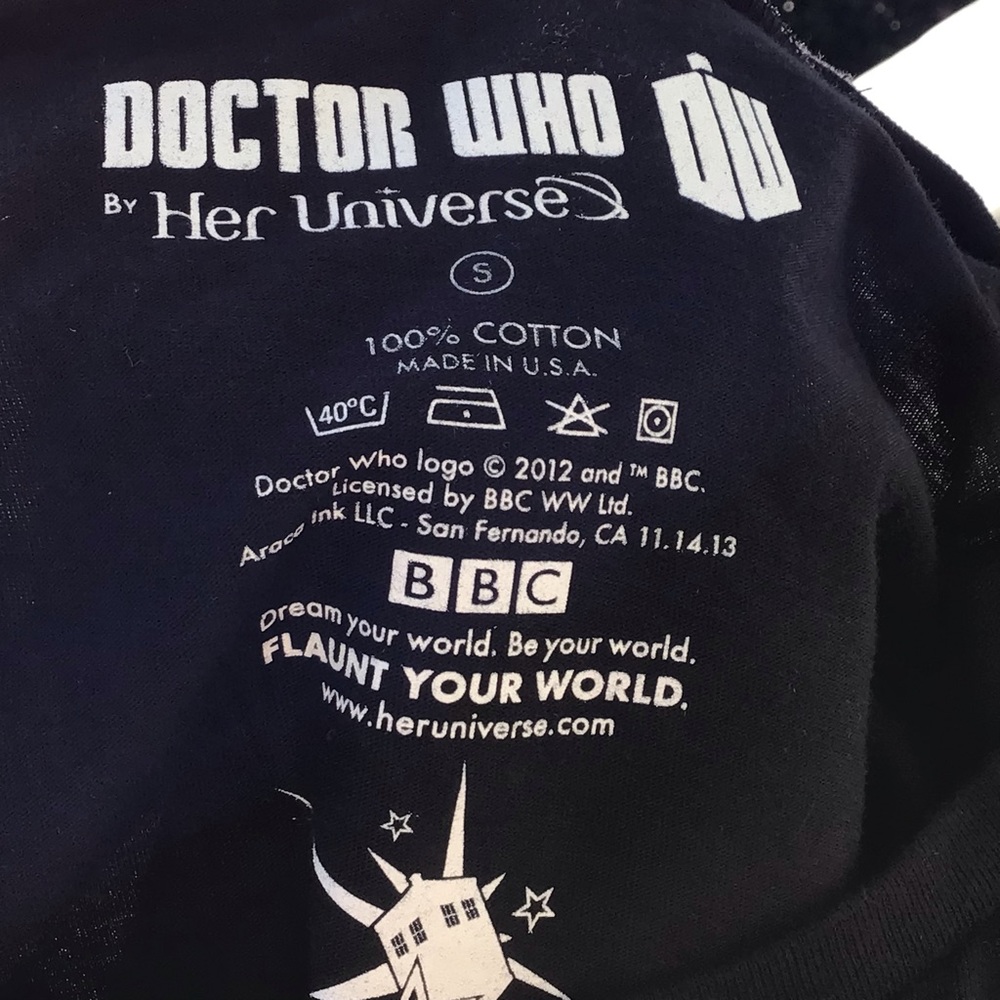 NWT Doctor Who Graphic T-Shirt 100% Cotton Size S - Picture 5 of 8